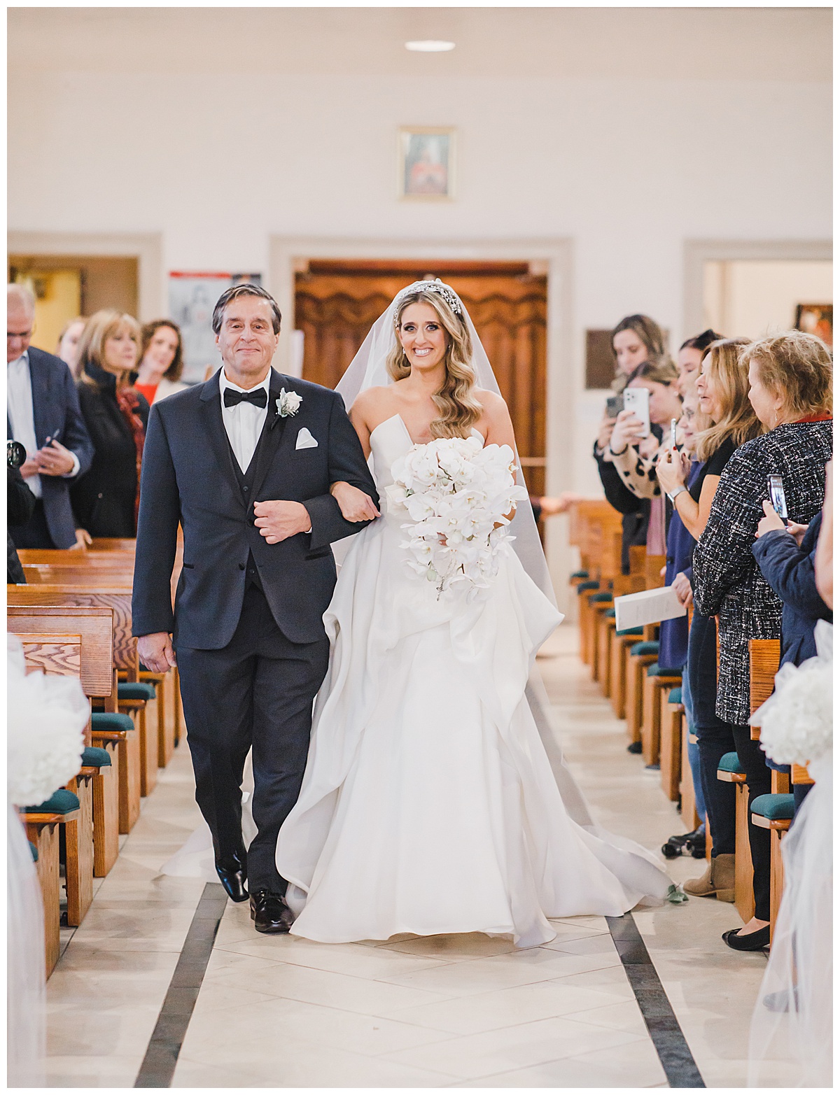Bride Walking Down Aisle with Dad 