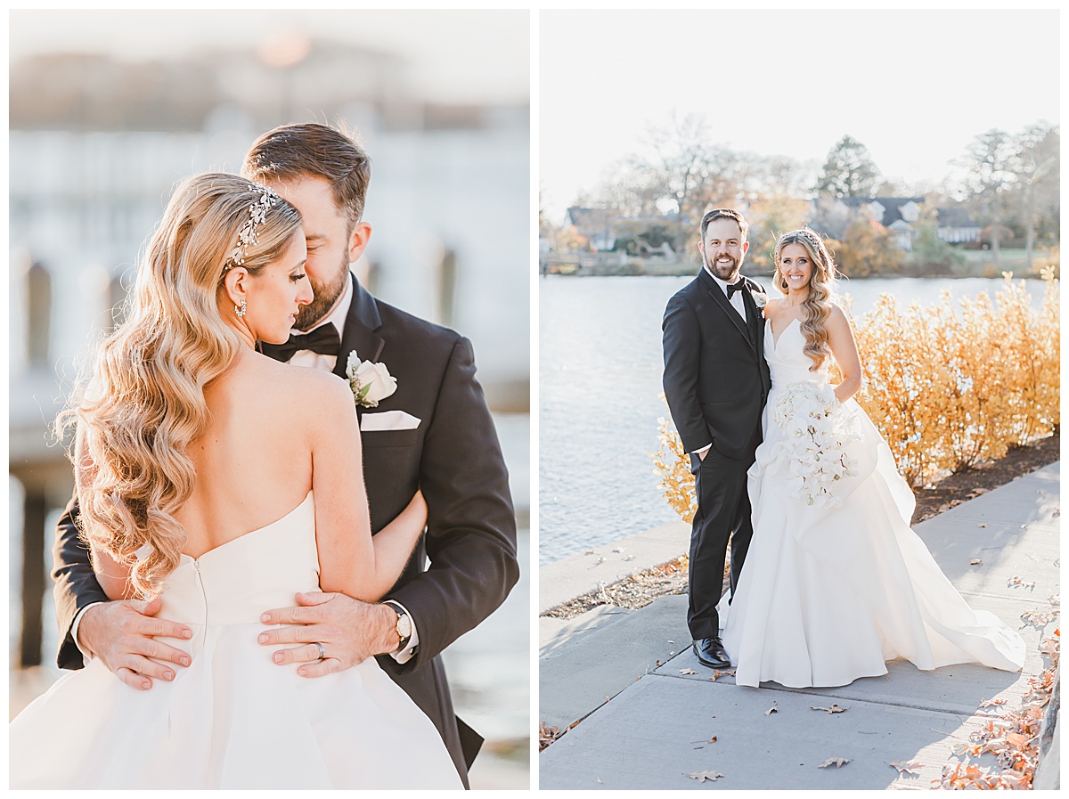Bride and Groom Portraits in Spring Lake 
