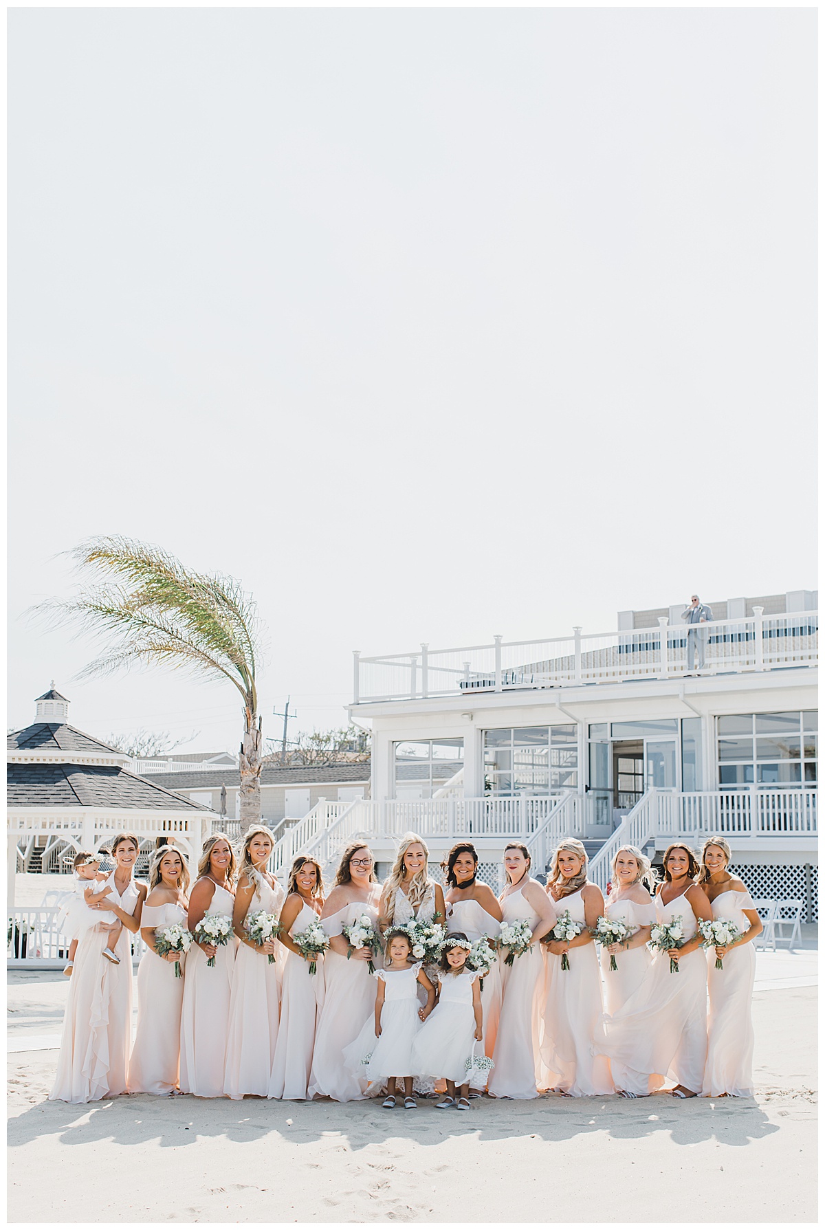 Windows on the water sea bright bridal party