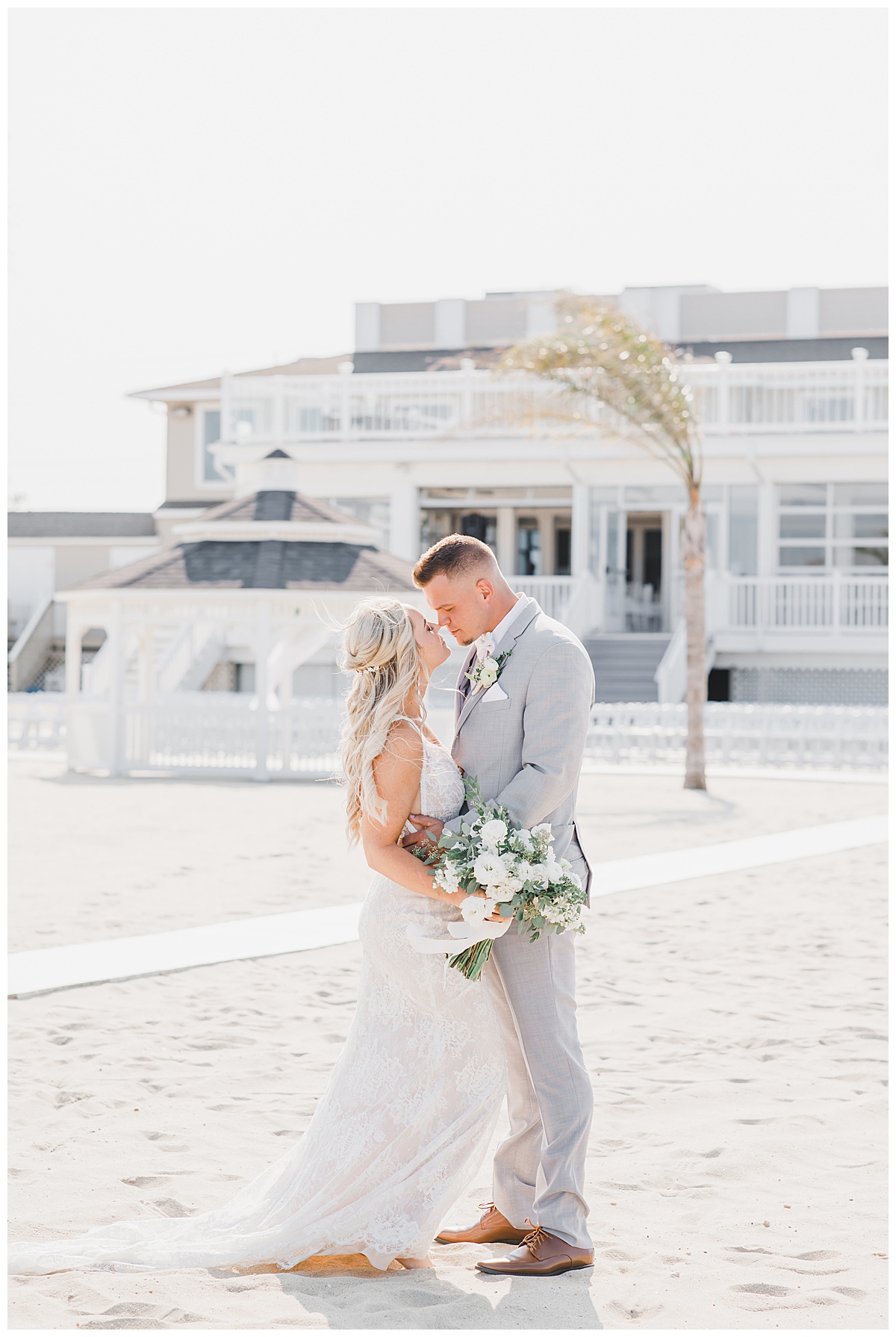 Windows on the water sea bright bride and groom portraits 