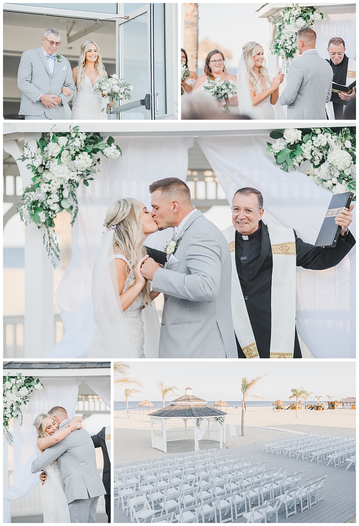 Windows on the water sea bright outdoor ceremony on beach 