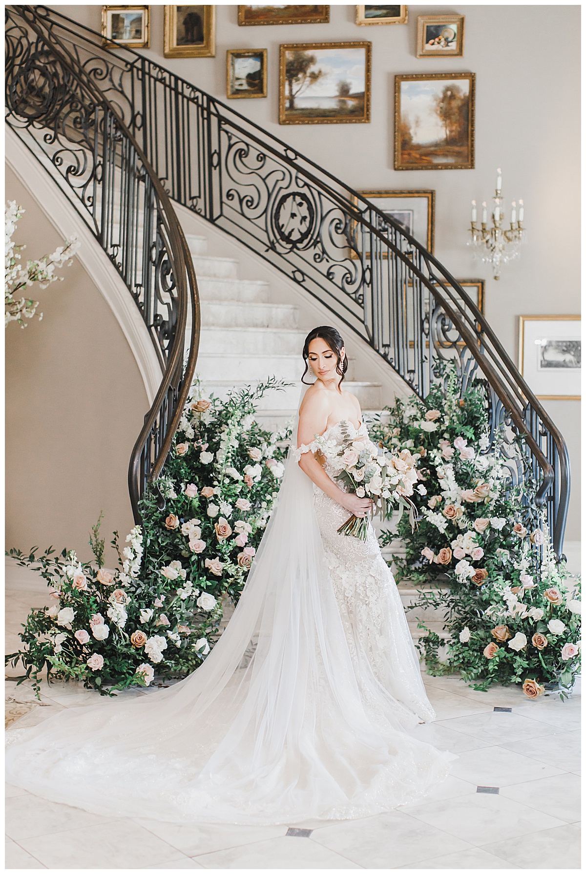 Park Chateau Bride on Stairs 