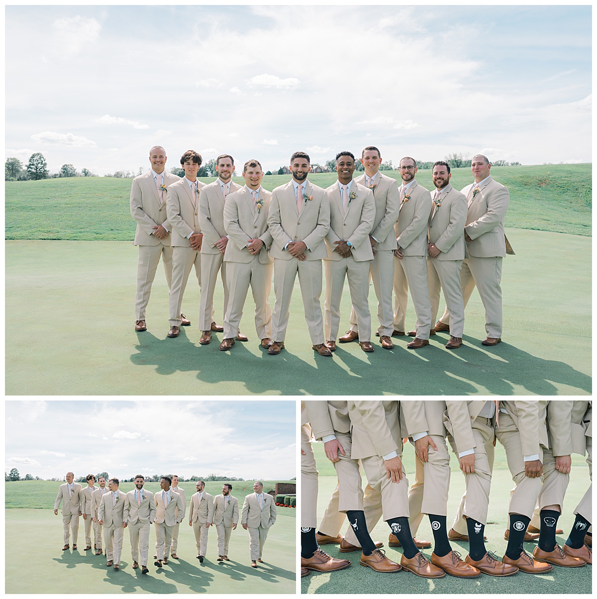 khaki suits for groomsmen 