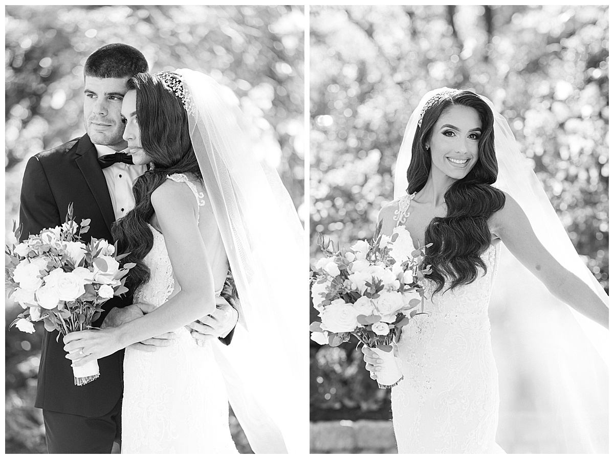 bride and groom black and white photos 