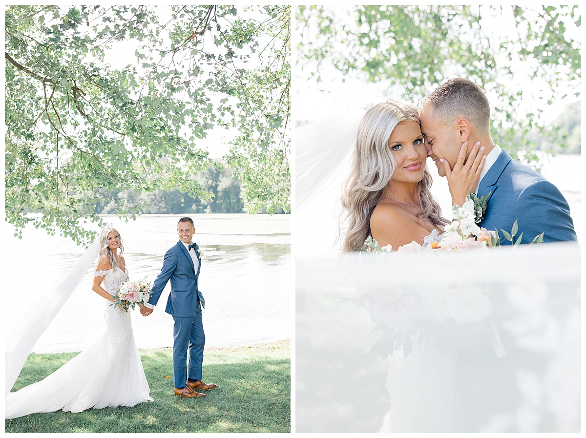 bride and groom portraits at Indian Trail Club 