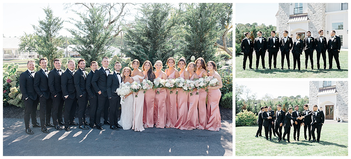 Large bridal party at Renault Winery.