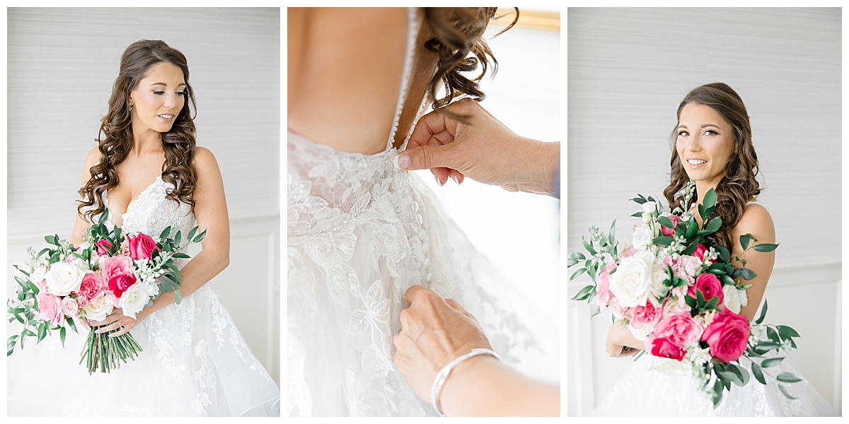 bride zipping dress 
