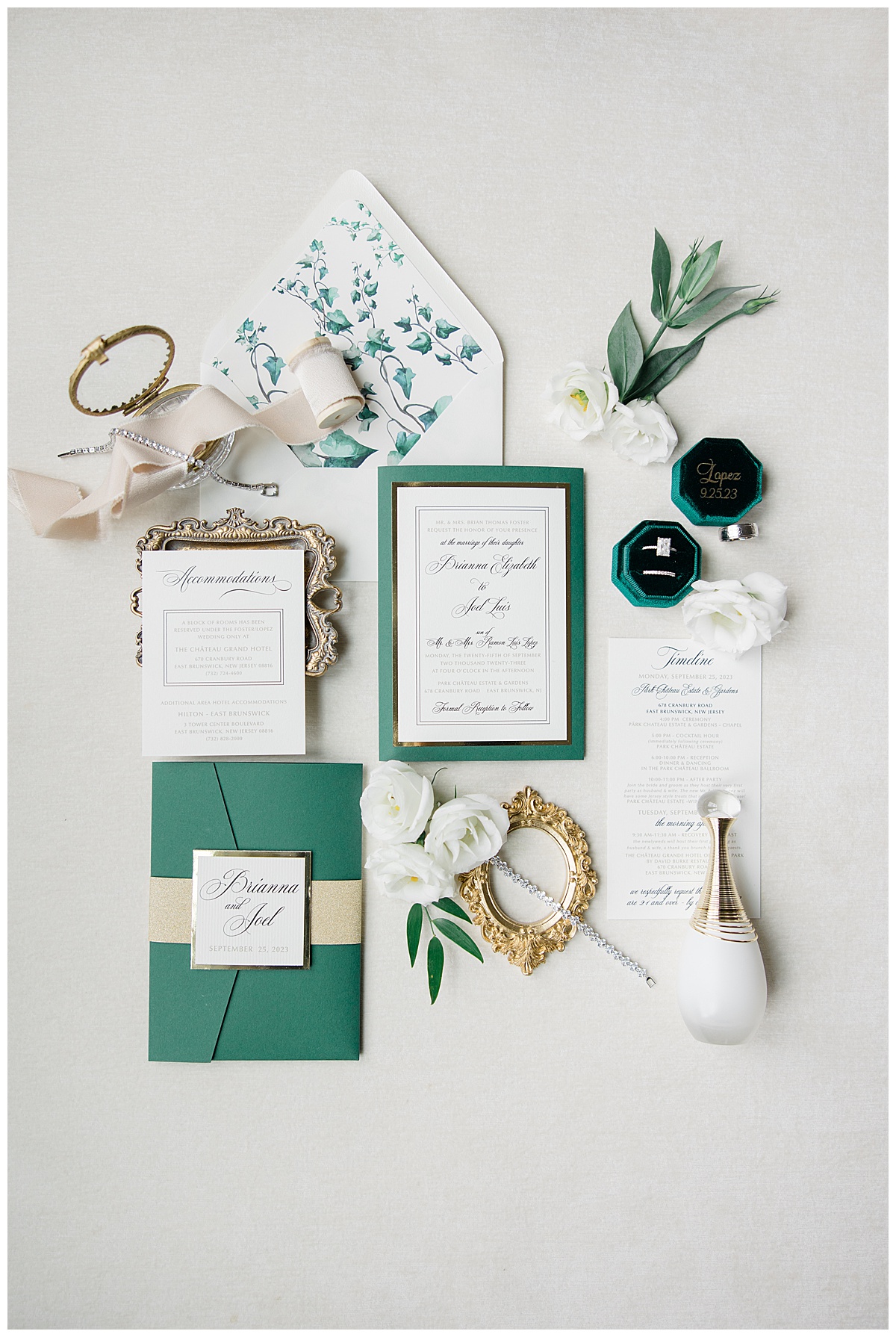 wedding invitation at park chateau 