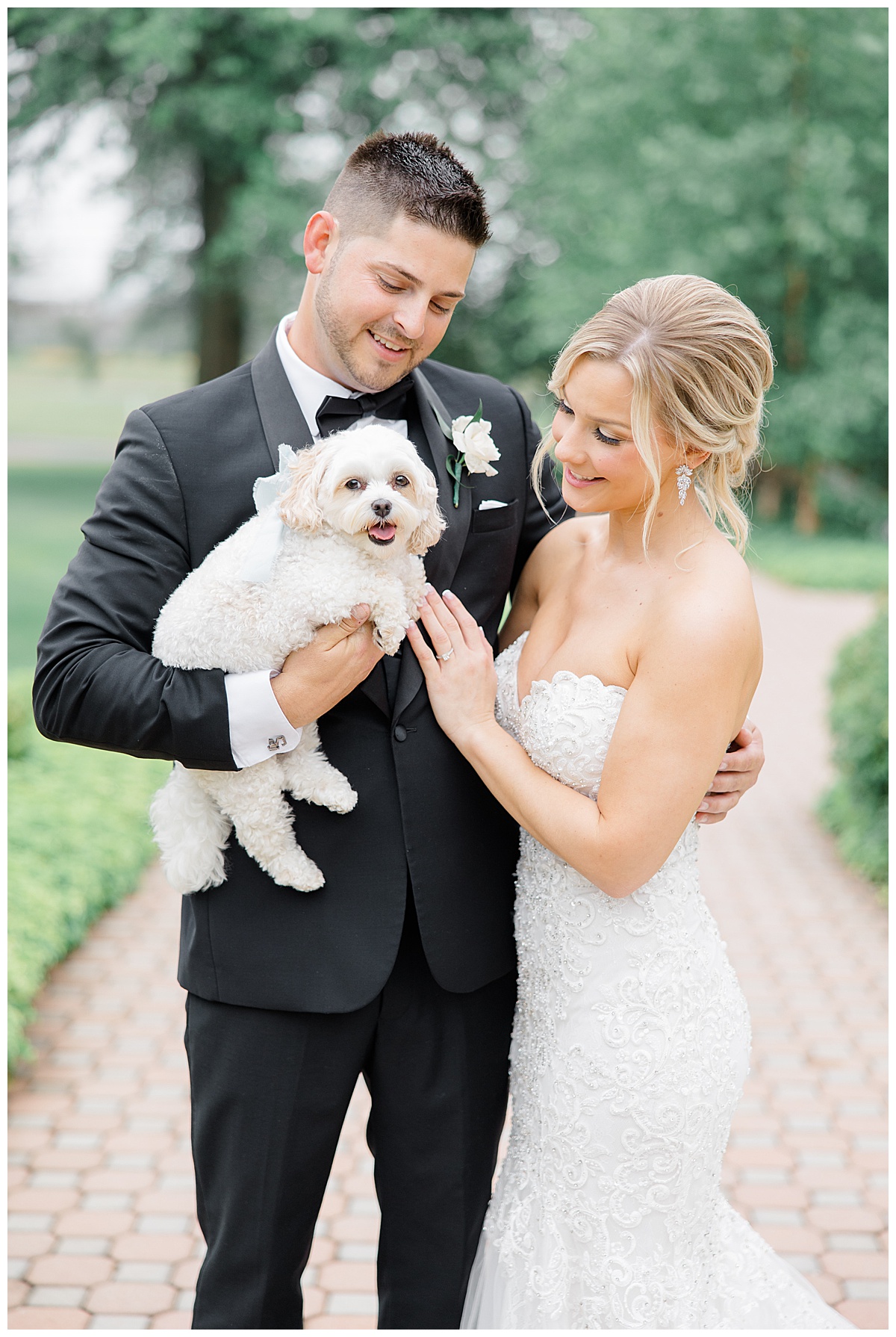 Ryland Inn Wedding Photos with dog 