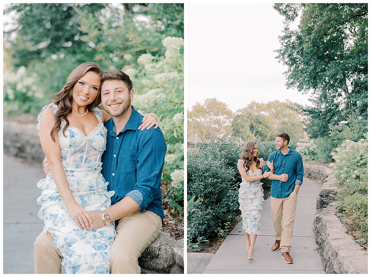 light and airy engagement photos in spring lake 