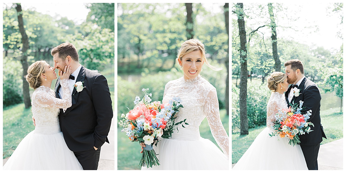 A Wedding at The Mill in Spring Lake with Bride + Groom in Divine Park.
