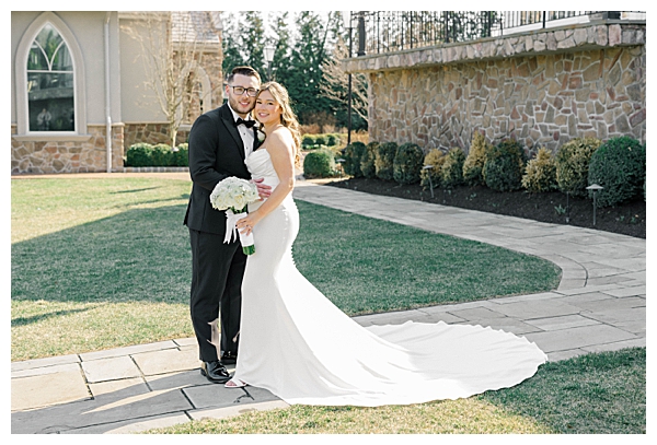 Romantic couple photos at Park Savoy Estate wedding venue New Jersey