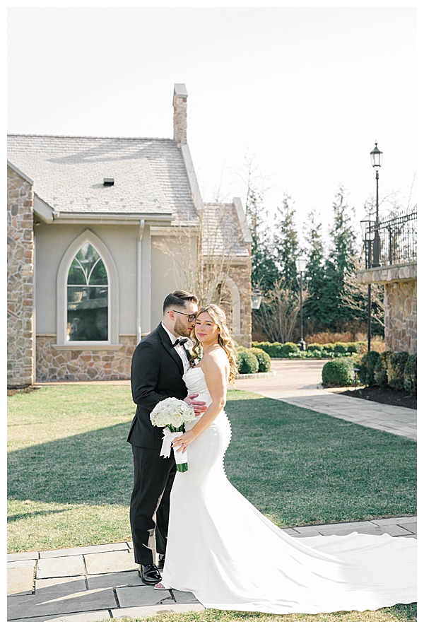 Romantic couple photos at Park Savoy Estate wedding venue New Jersey