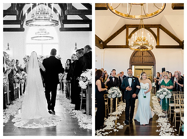 Chapel ceremony at Park Savoy Estate wedding in New Jersey with natural light
