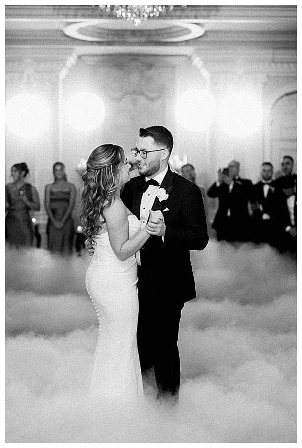 Elegant Park Savoy Estate wedding in New Jersey with bride walking down chapel aisle