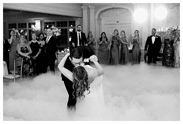 Elegant Park Savoy Estate wedding in New Jersey with bride walking down chapel aisle