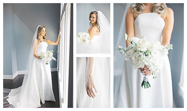 Ryland Inn NJ wedding ceremony with white florals