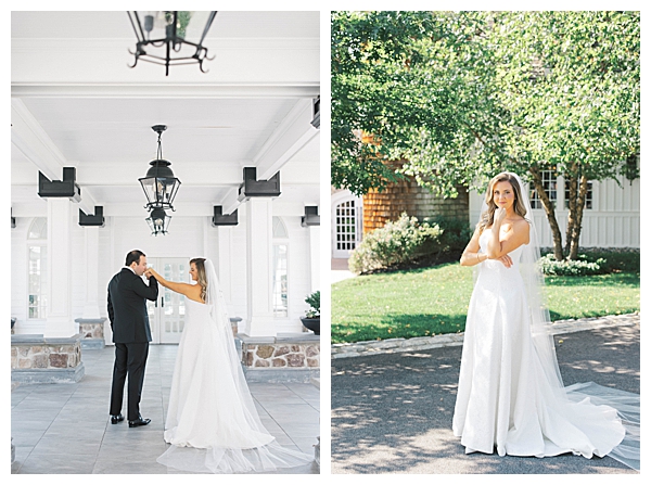 Ryland Inn NJ wedding ceremony with white florals