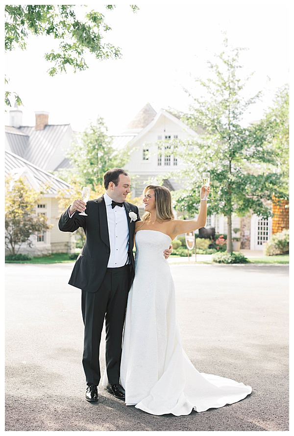 Ryland Inn NJ wedding ceremony with white florals