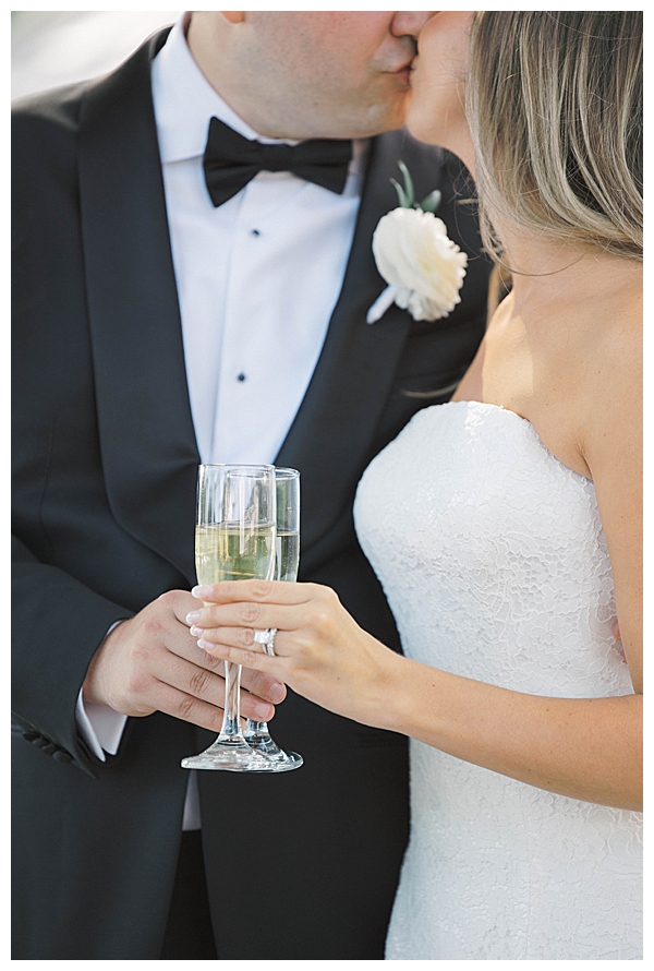 Ryland Inn NJ wedding ceremony with white florals