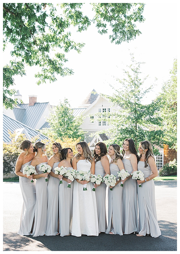 Ryland Inn NJ wedding ceremony with white florals