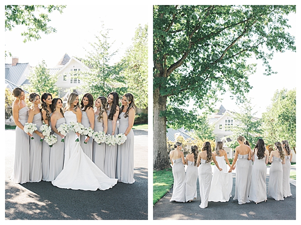 Ryland Inn NJ wedding ceremony with white florals