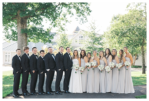 Ryland Inn NJ wedding ceremony with white florals
