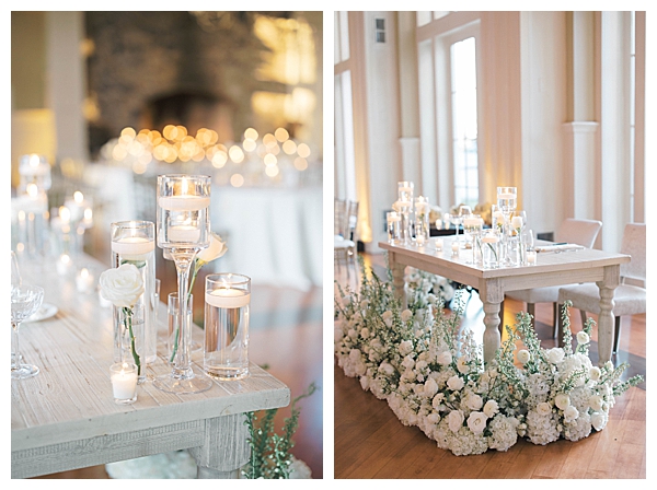 Ryland Inn NJ wedding ceremony with white florals