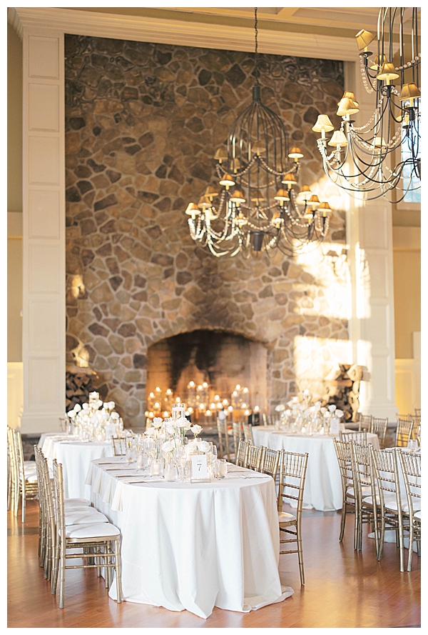 Ryland Inn NJ wedding ceremony with white florals