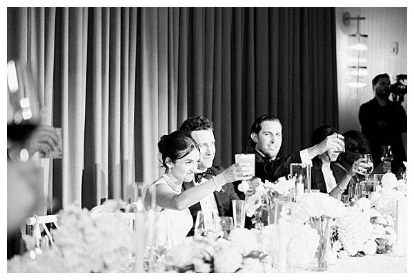 Emotional and heartfelt toast moment during the wedding reception in Eatontown