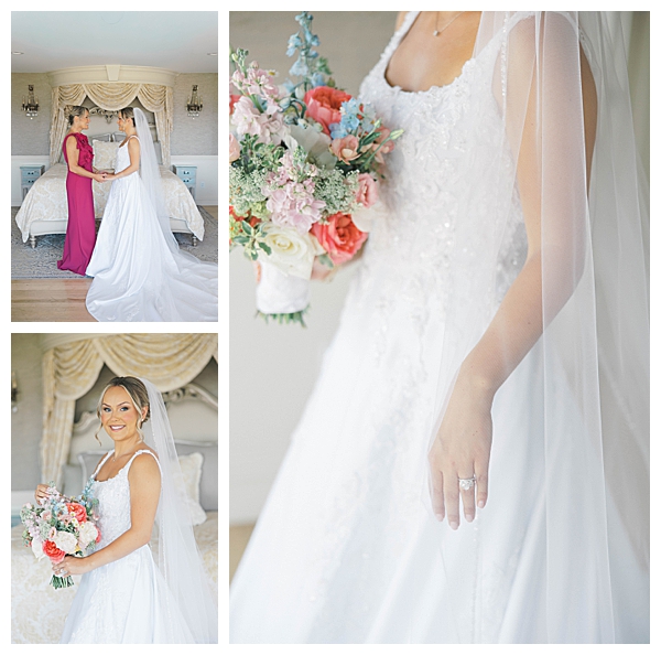 Getting ready photos at Bonnet Island Estate bridal suite