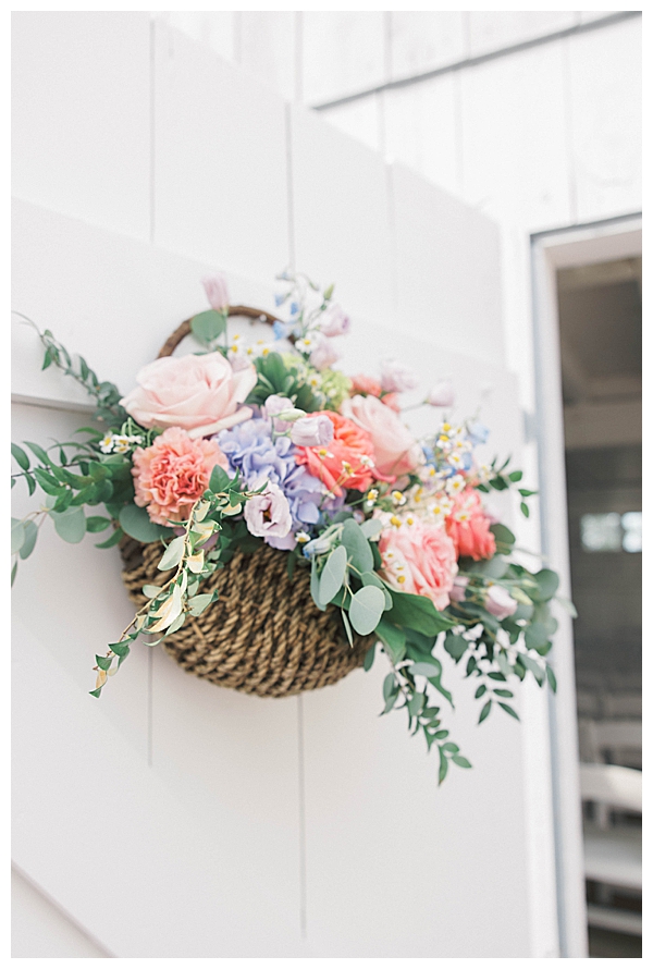 Wedding ceremony at Bonnet Island Estate chapel with waterfront views