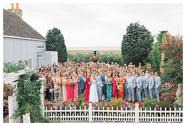 Ceremony recessional at Bonnet Island Estate with natural light