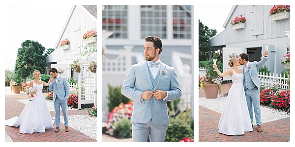 Elegant couple portraits at Bonnet Island Estate chapel