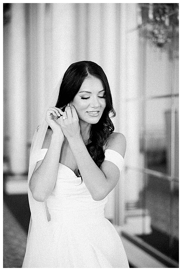 bride in black and white