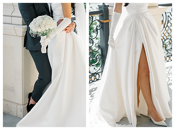 Golden hour wedding portrait at Legacy Castle New Jersey