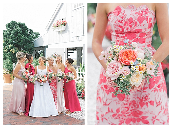 Wedding party group portrait at seaside New Jersey venue
