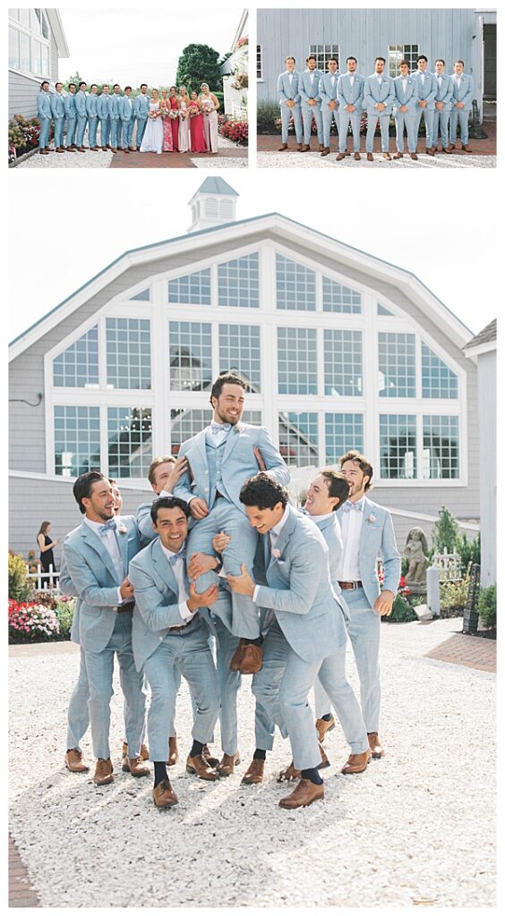 Full bridal party photo at Bonnet Island Estate waterfront