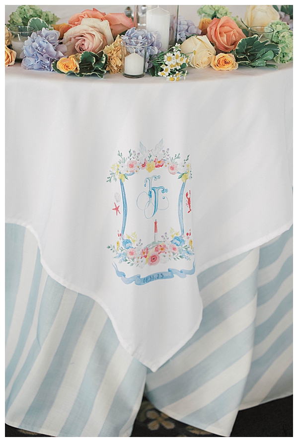 Bonnet Island Estate reception space with coastal wedding decor