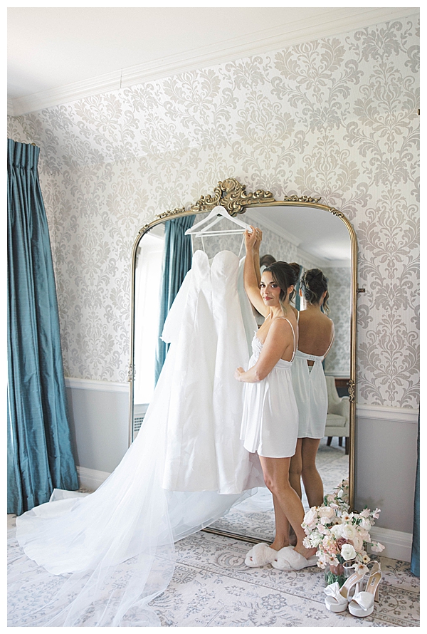 Bridal gown details and lace at Fiddler’s Elbow wedding