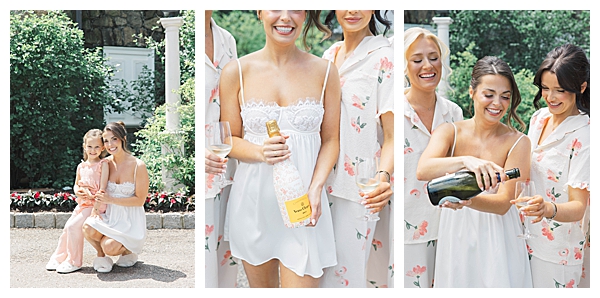 bridesmaids in pajamas