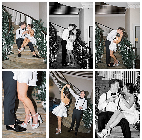 direct flash trendy bride and groom photos end of the night 