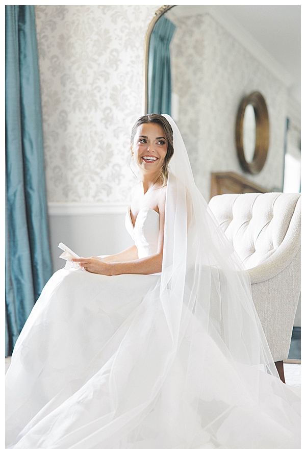 Natural light bridal prep photo at Fiddler’s Elbow wedding