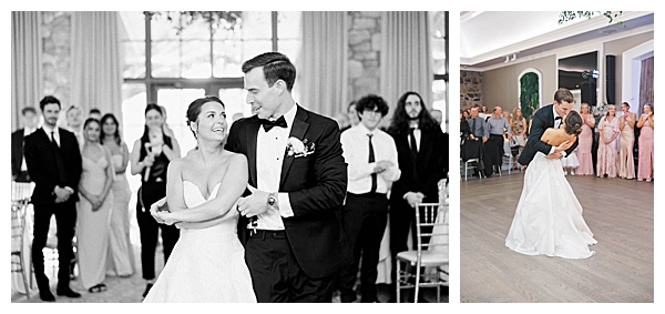 bride and groom first dance