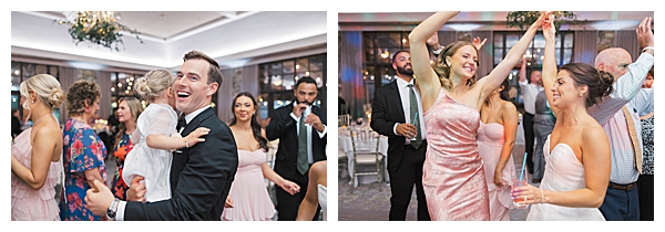 Bride and bridesmaids dancing at Fiddler’s Elbow reception