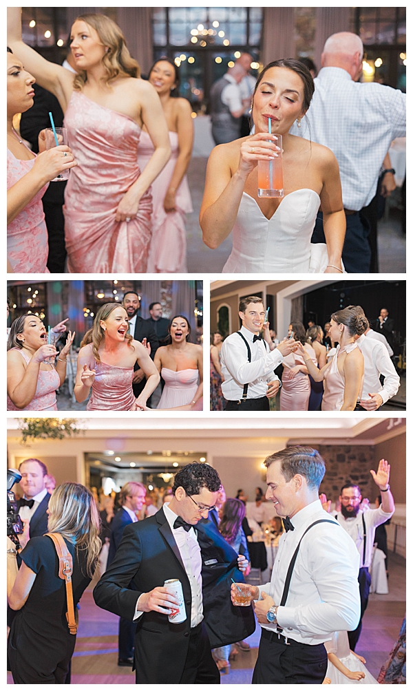 Reception party atmosphere at Fiddler’s Elbow wedding