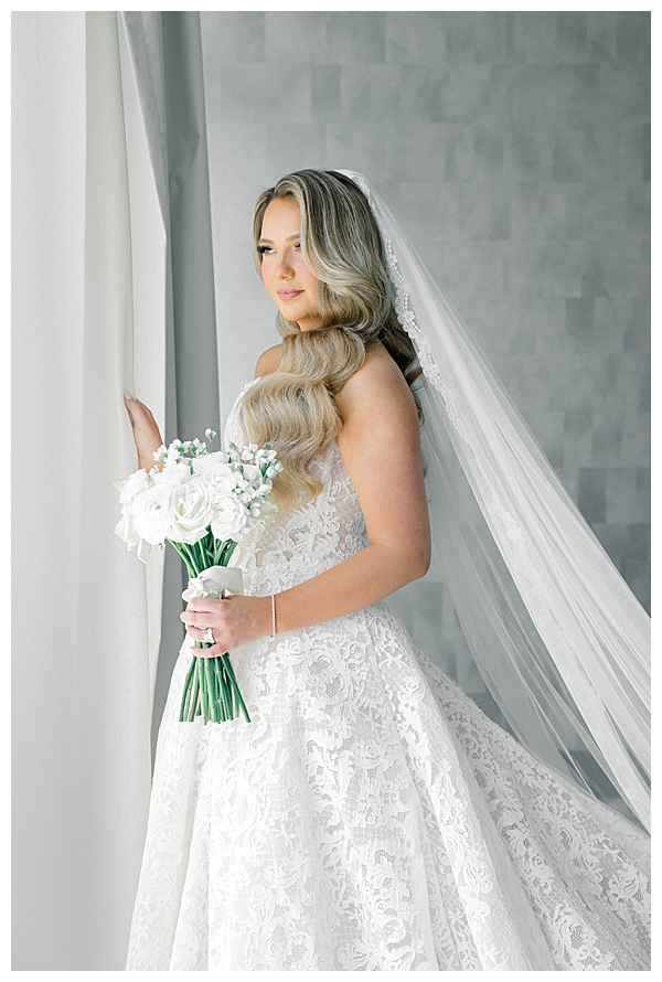 Wedding morning candid preparation scene