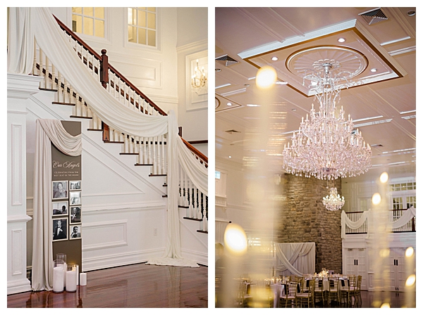 candles in reception ballroom 