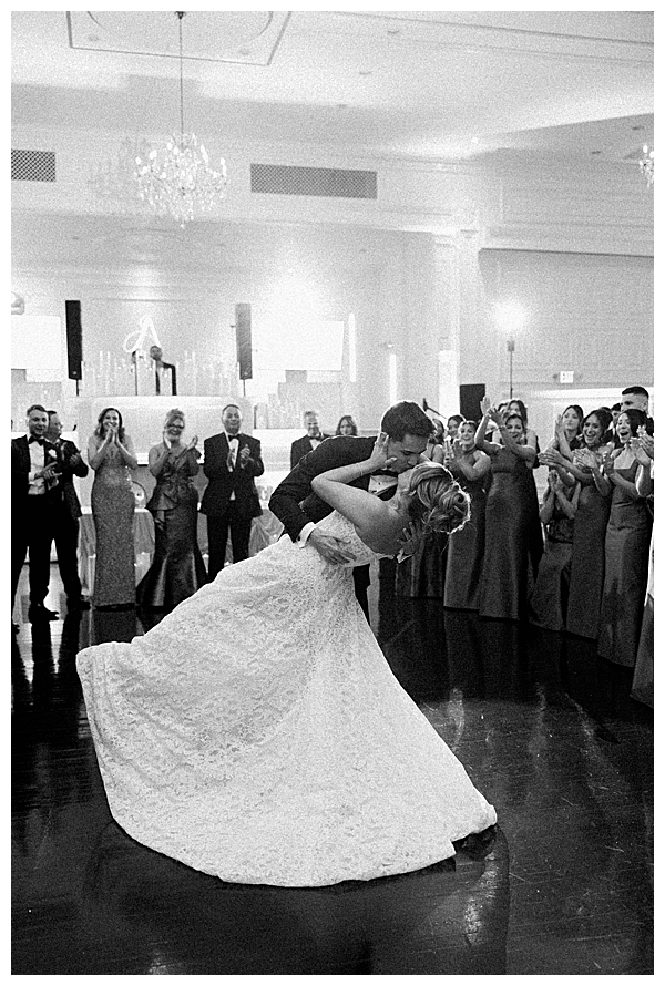 bride and groom first dance