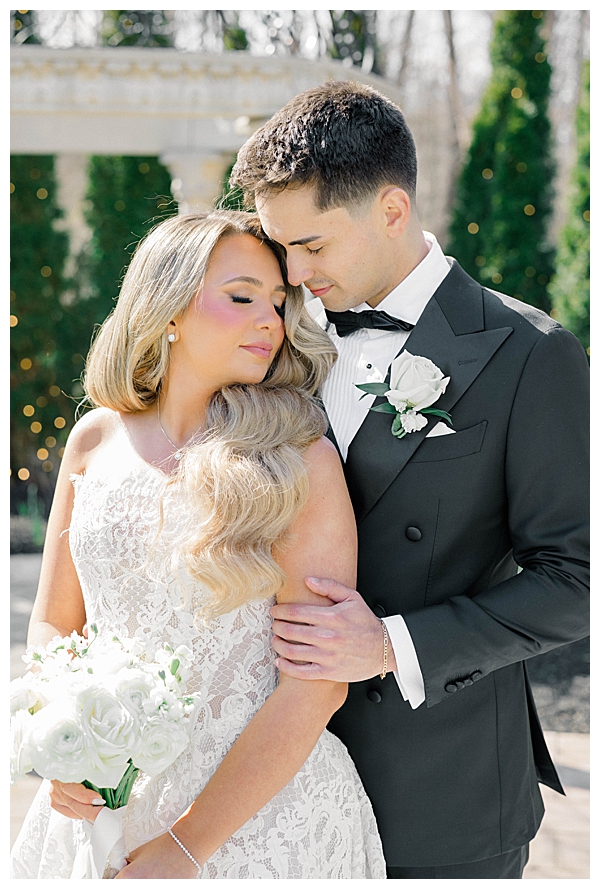 Romantic couple portrait Hamilton Manor wedding